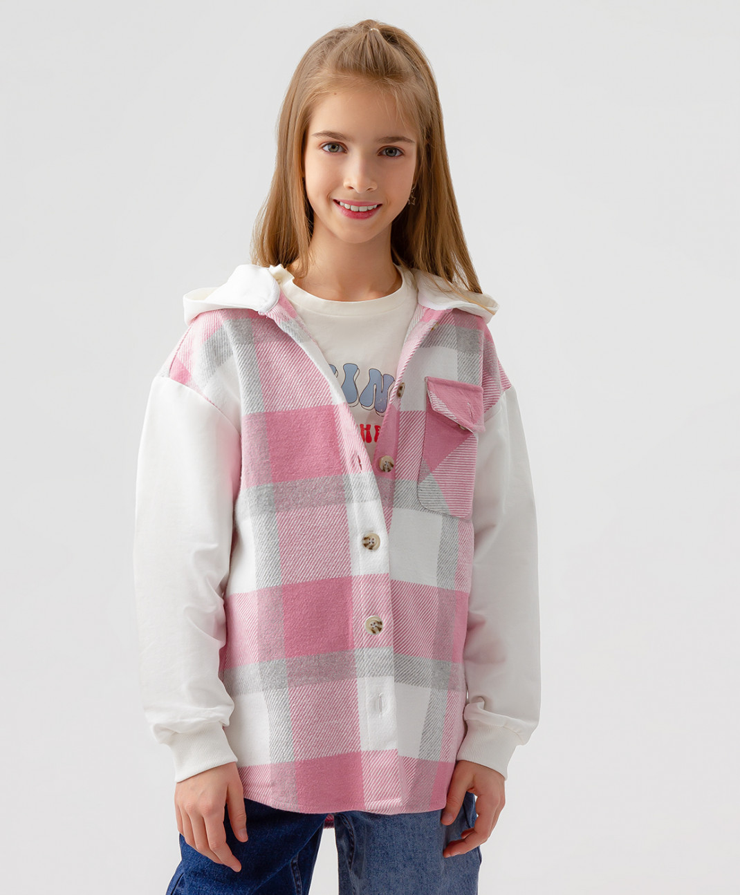 

Рубашка детская Button Blue 123BBGJC23031202 розовый, 146, 123BBGJC23031202
