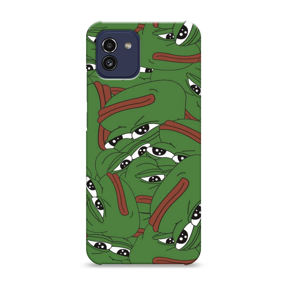 

Пластиковый чехол "Печальный frog" на Samsung Galaxy A03, 2104920-7