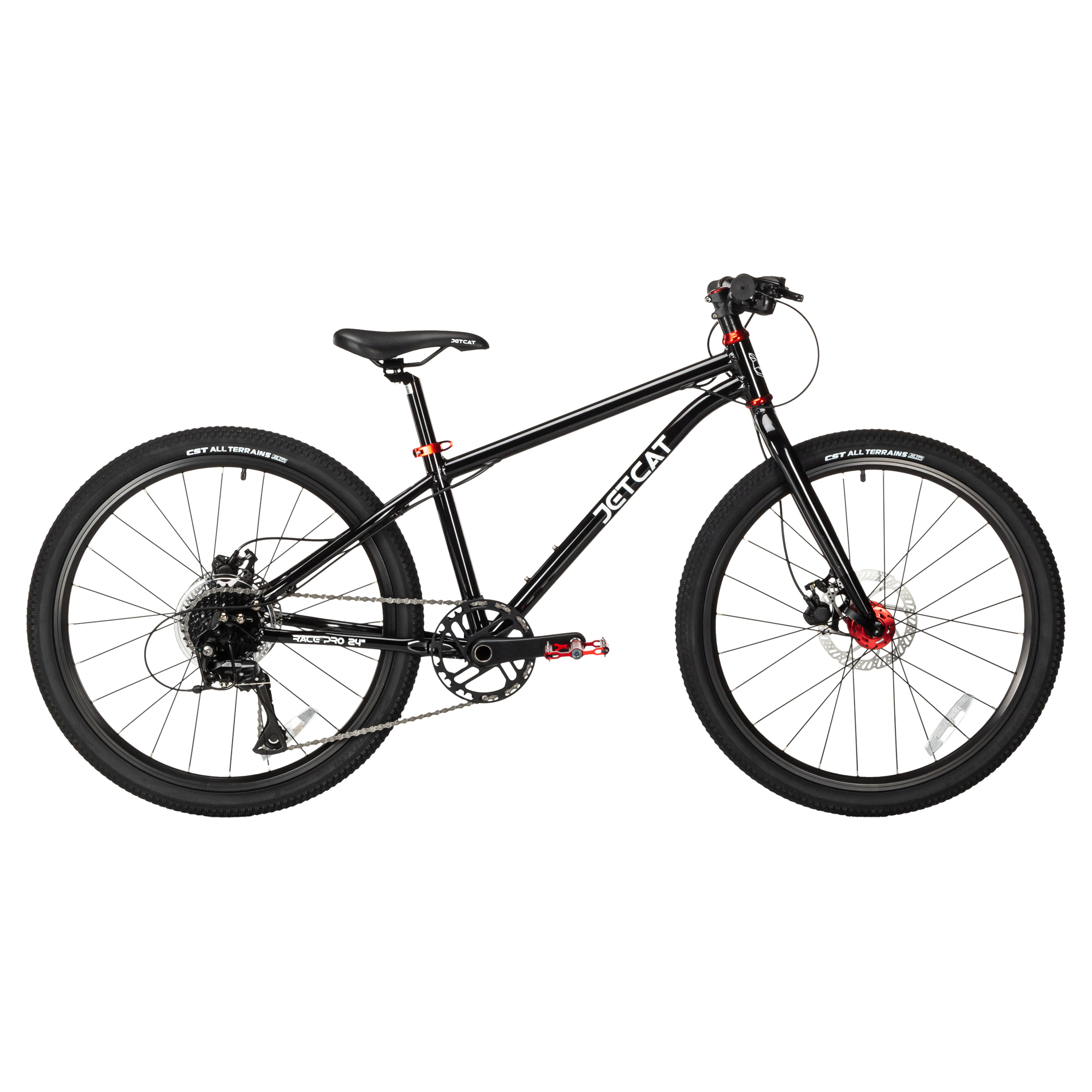 

Велосипед детский двухколесный JetCat Race Pro 24 Disc 8 Speed рама алюминий Fire Black 21, Race Pro 24 Disc 8 Speed