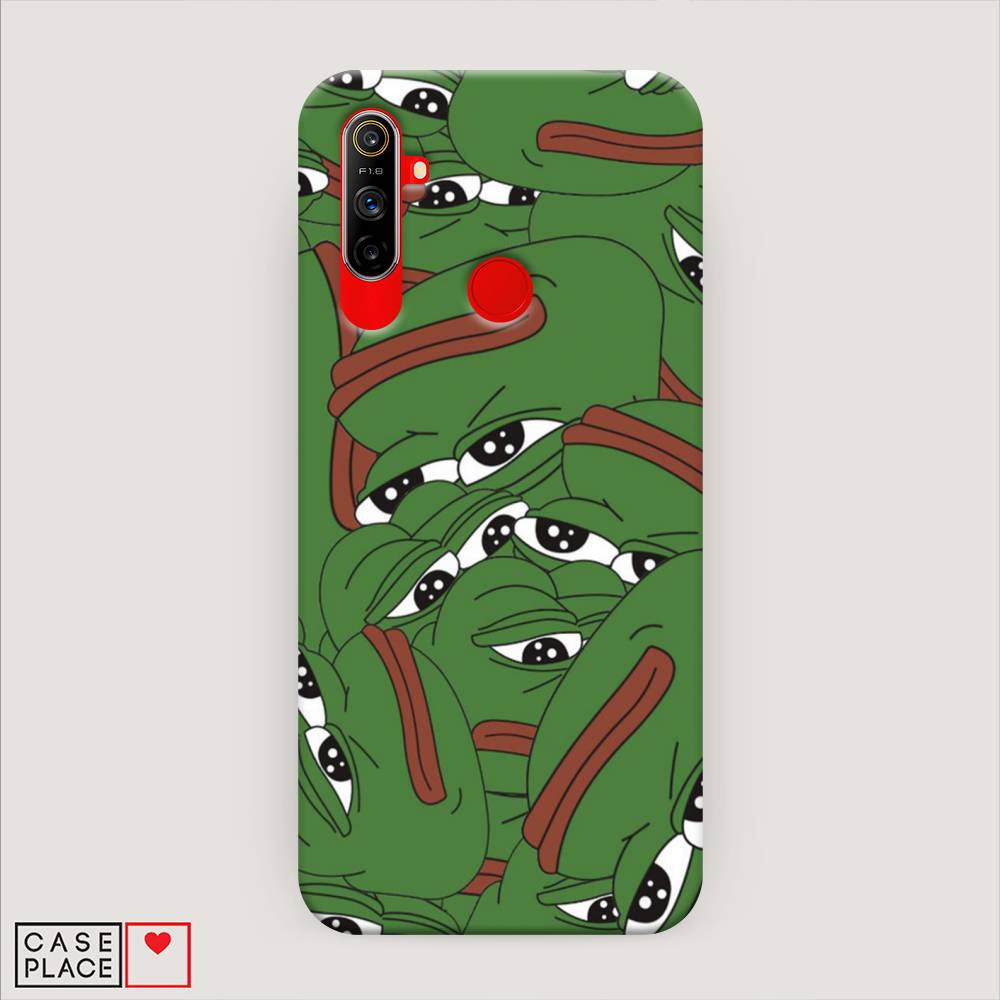 

Пластиковый чехол "Печальный frog" на Realme C3, 253020-7