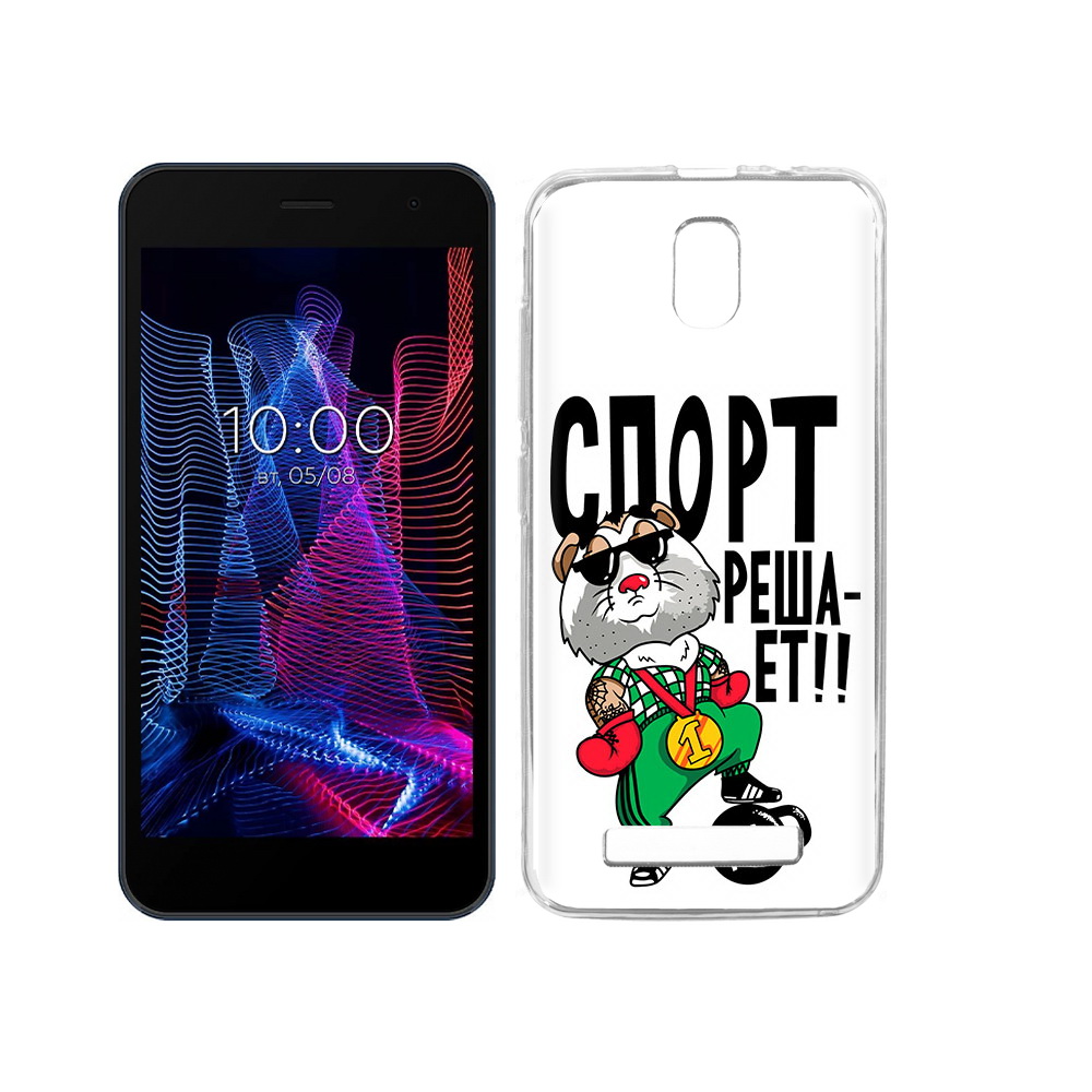 

Чехол MyPads Tocco для BQ 5047L Like Спорт решает, Прозрачный, Tocco