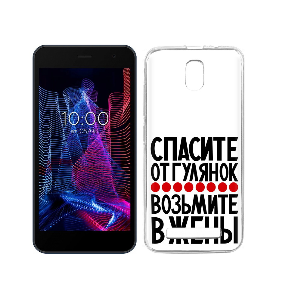 

Чехол MyPads Tocco для BQ 5047L Like Спасите от гулянок возьмите в жены, Прозрачный, Tocco