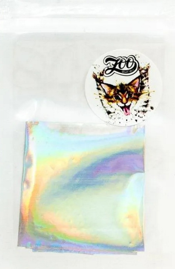 

Битое стекло №1044 Zoo Nail Art (лента 20х4 см), Разноцветный
