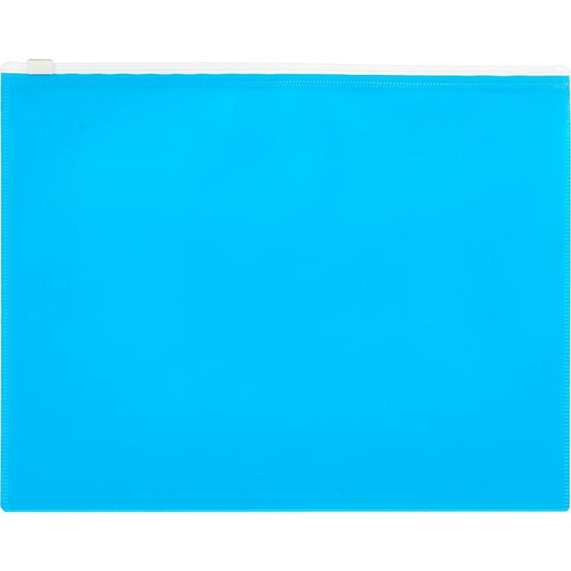

Папка-конверт на молнии Attache Color (А5, 160мкм, пластик) голубая, 12шт., Голубой