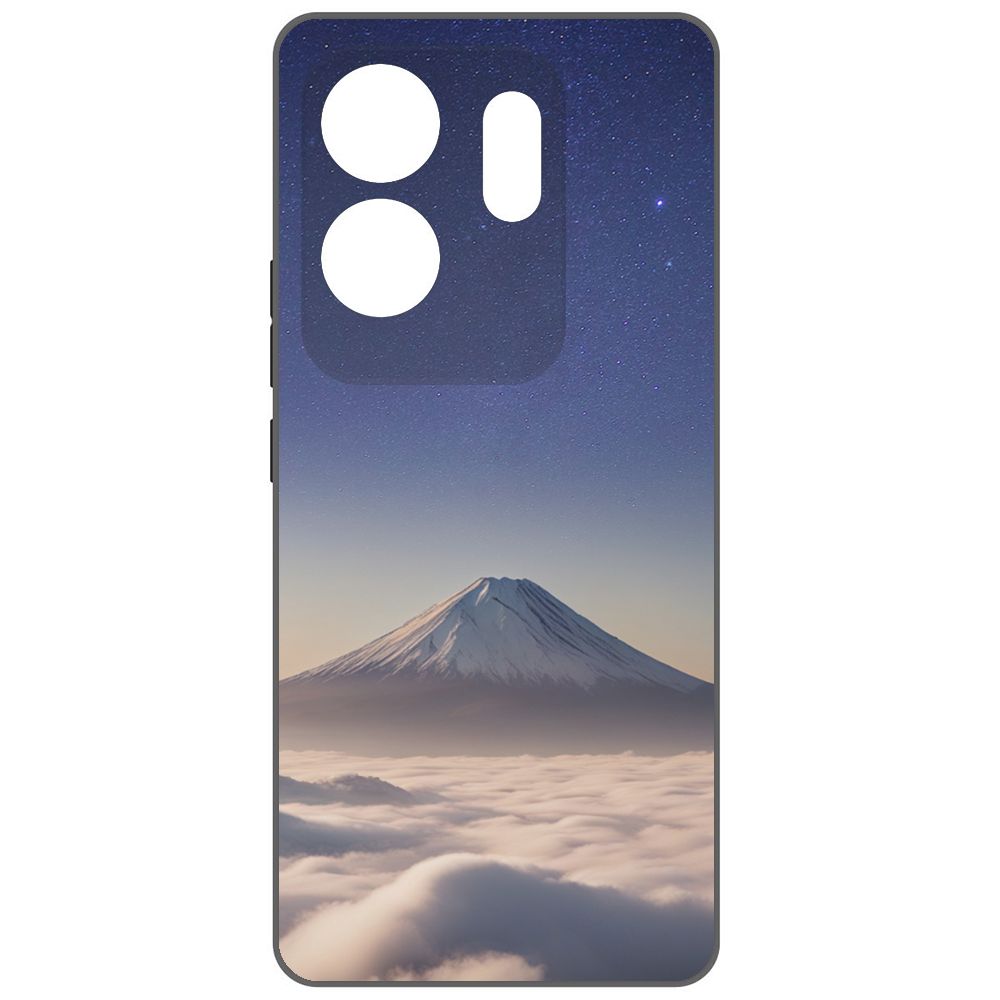 Чехол-накладка Krutoff Soft Case Япония, Фудзияма для INFINIX Zero 30 4G черный