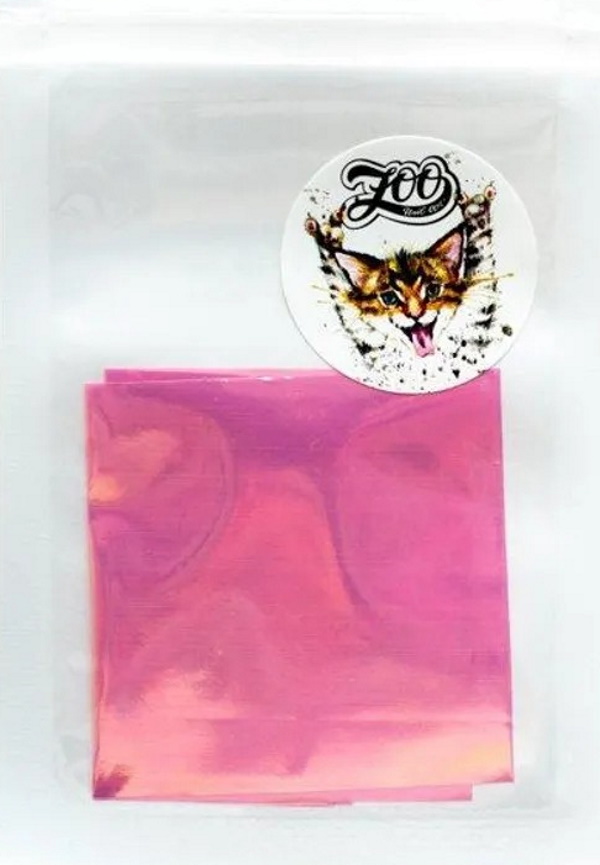 

Битое стекло №1034 Zoo Nail Art (лента 20х4 см), Розовый