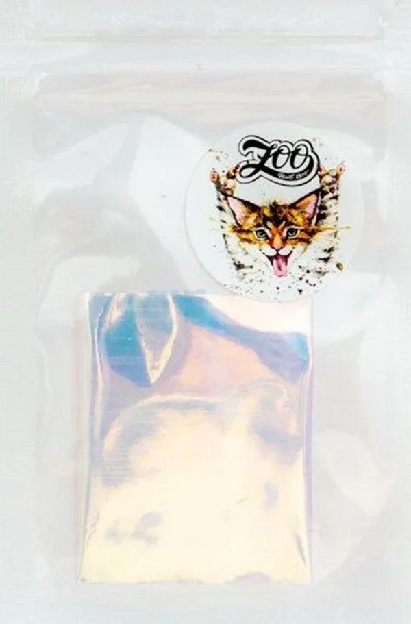 

Битое стекло №1033 Zoo Nail Art (лента 20х4 см), Разноцветный