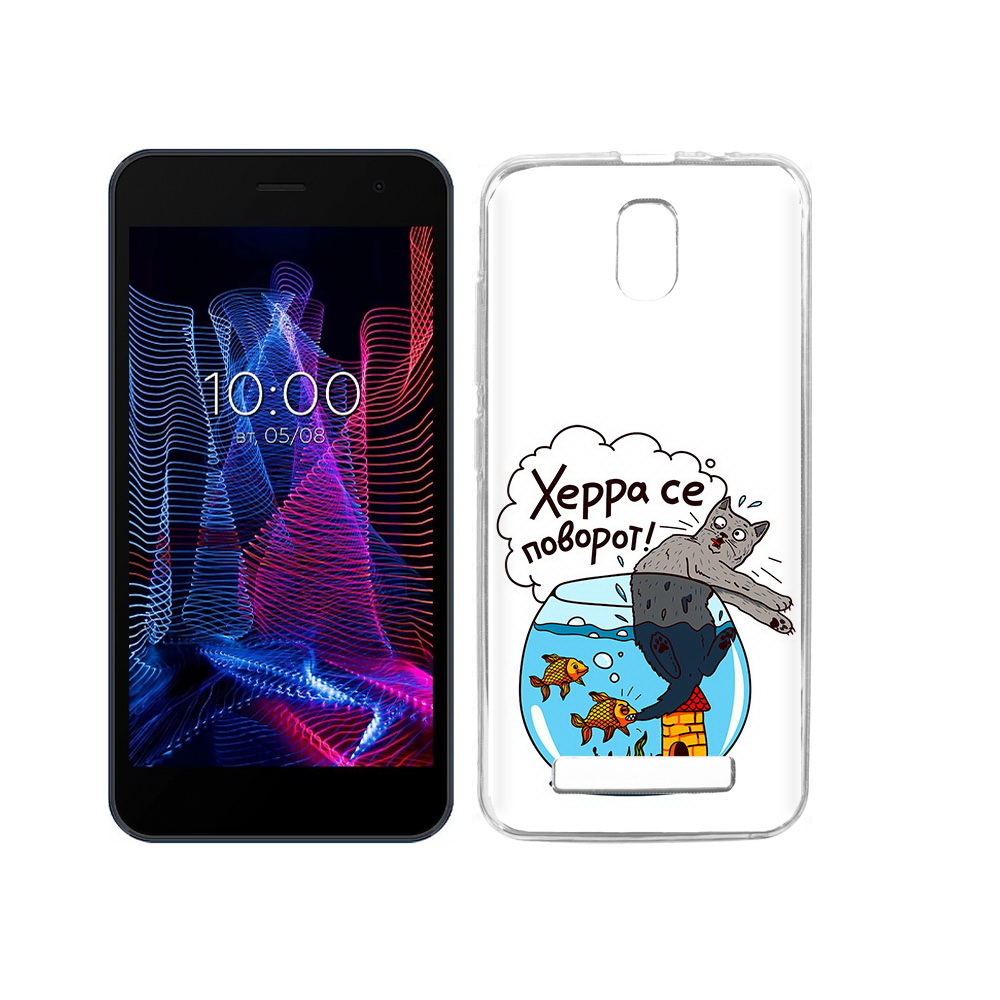 

Чехол MyPads Tocco для BQ 5047L Like Рыбы с котом, Прозрачный, Tocco