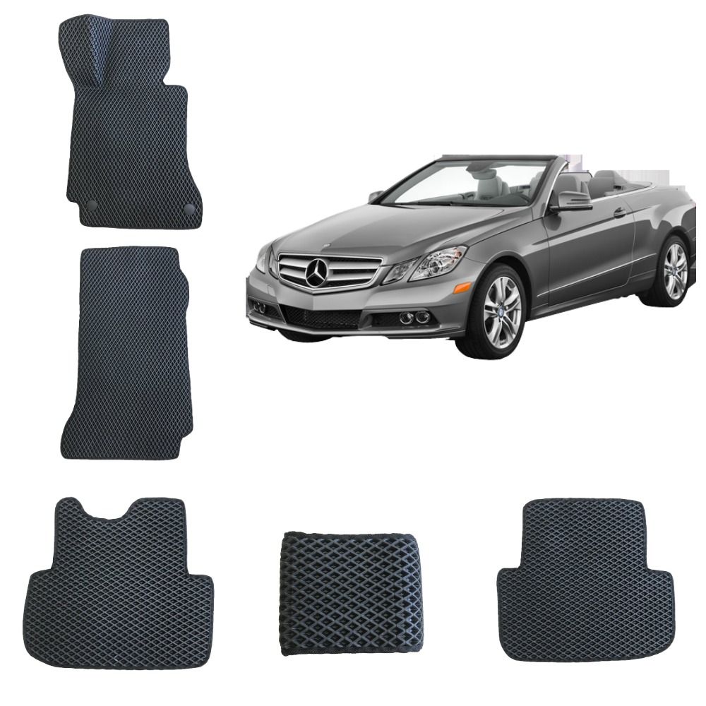 3-D Авто EVA коврики в салон Mercedes-Benz E-class C207 4 поколение Черный / Черный кант