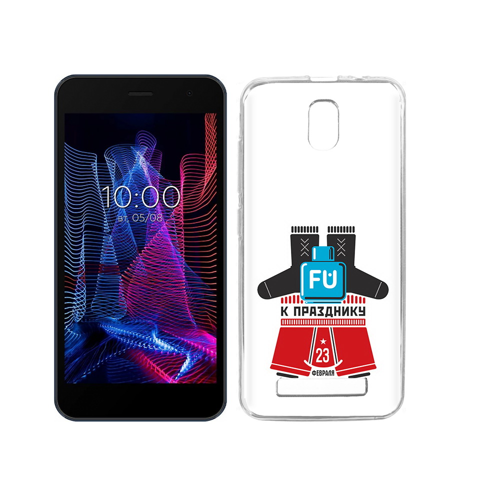 

Чехол MyPads Tocco для BQ 5047L Like 23 февраля подарки к празднику, Прозрачный, Tocco