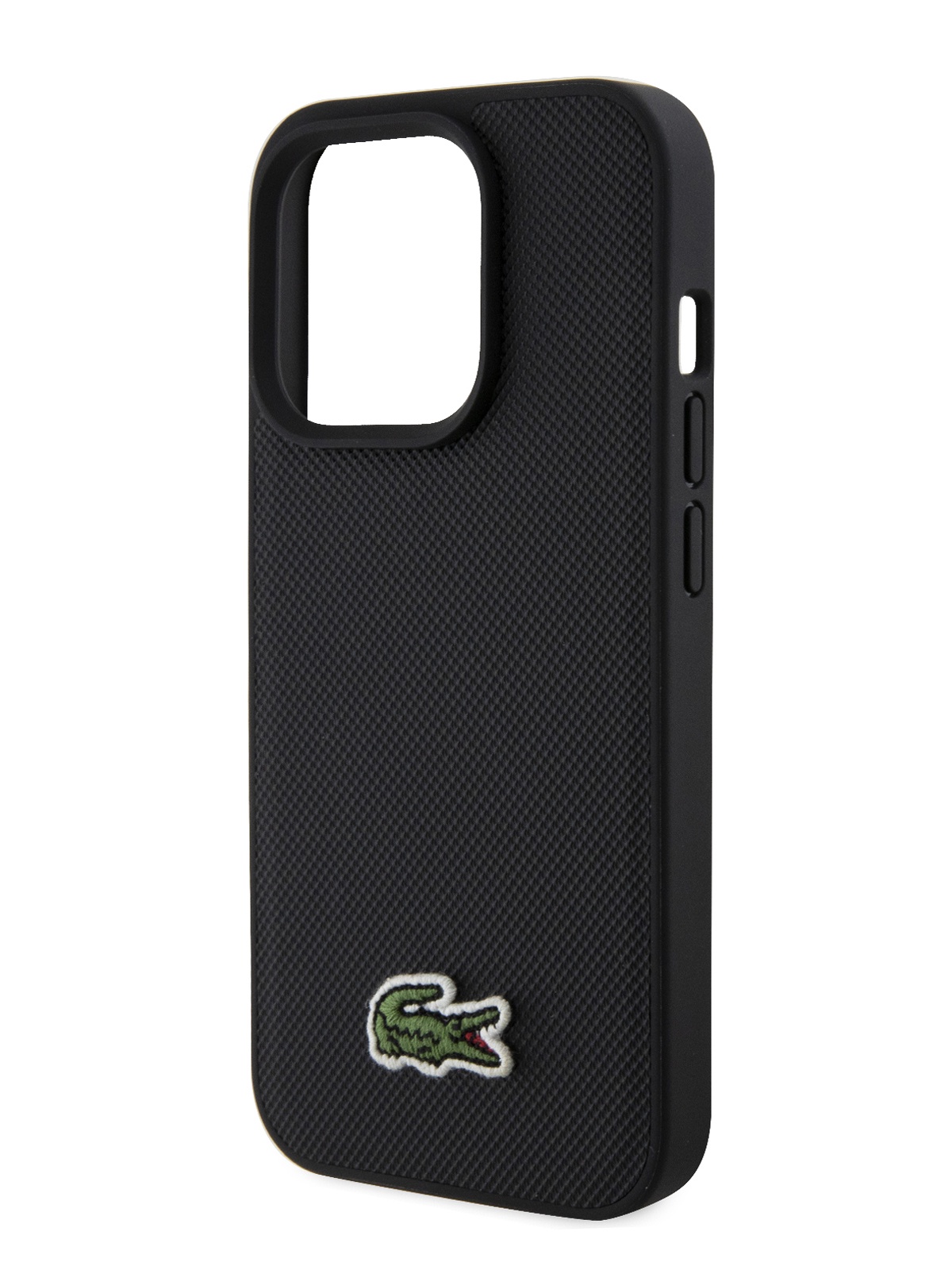 Чехол Lacoste для iPhone 15 Pro Max с ПВХ покрытием и функцией MagSafe, черный