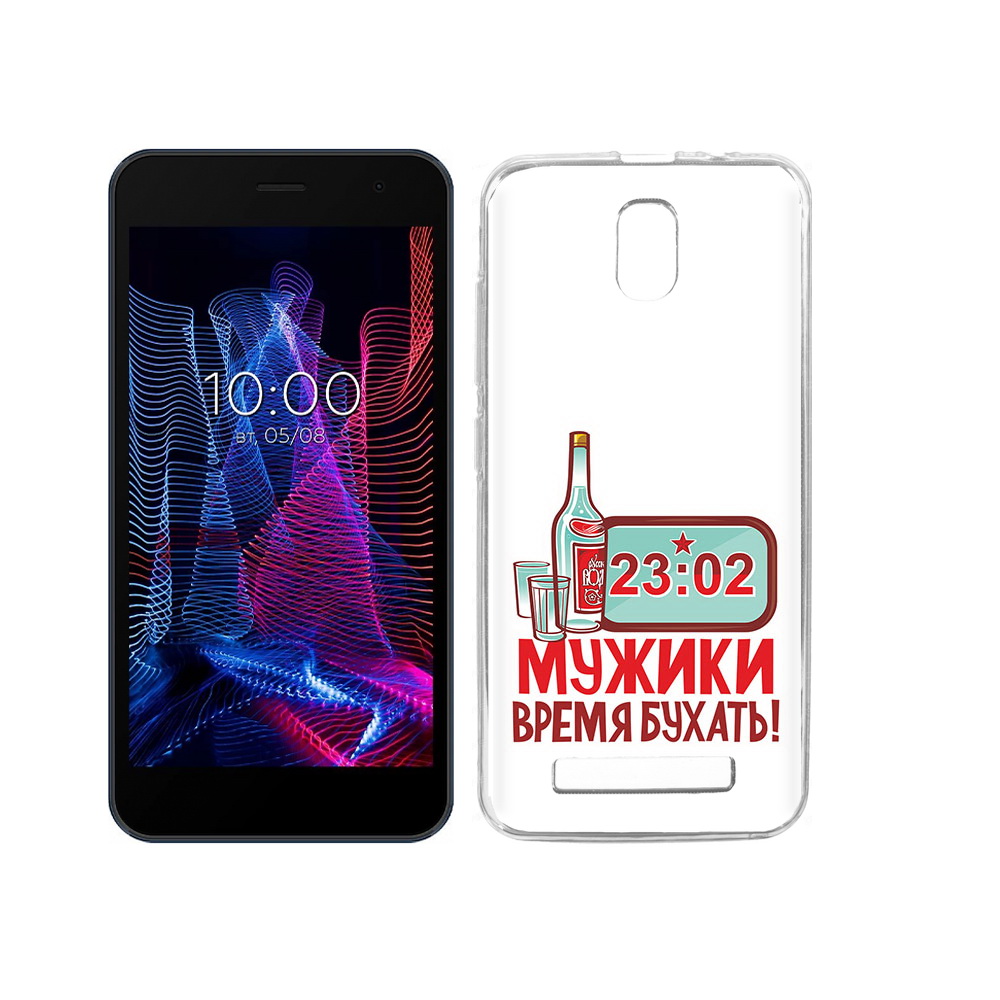 

Чехол MyPads Tocco для BQ 5047L Like 23 февраля время пить!, Прозрачный, Tocco