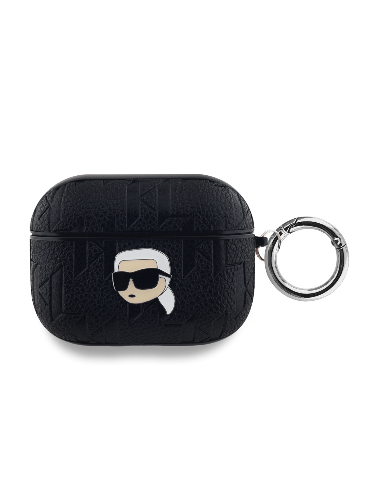 

Чехол Karl Lagerfeld для Airpods Pro из экокожи и карабином Metal logo, черный