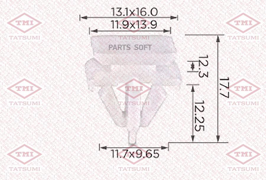 

Клипса автомобильная [уп. 10 шт. цена за 1 шт.] Tatsumi tjb1264