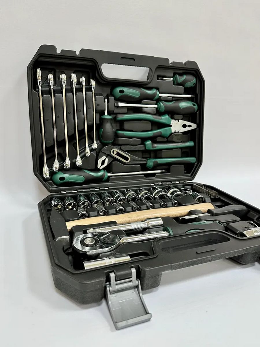 Набор ручных инструментов PROgadget 58 предметов с трещоткой 1/4 кейс для хранения набор оснастки для дрели шуруповерта worx