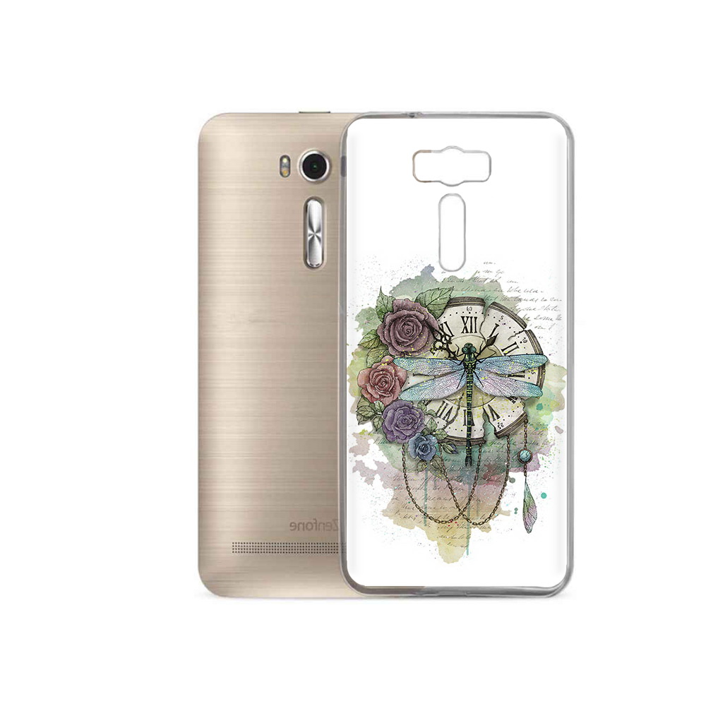 

Чехол MyPads Tocco для Asus ZenFone 2 Laser (ZE500KL) старинные часы в цветах, Прозрачный, Tocco