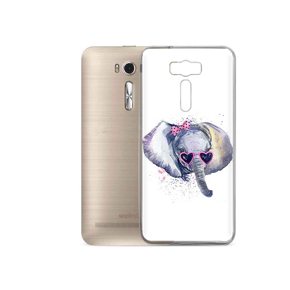 

Чехол MyPads Tocco для Asus ZenFone 2 Laser (ZE500KL) слоник в очках (PT16965.647.608), Прозрачный, Tocco