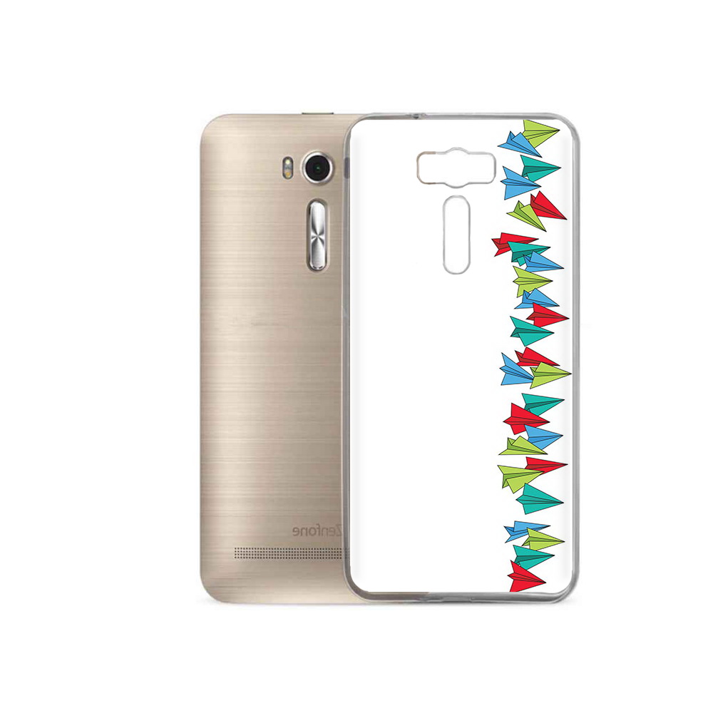 

Чехол MyPads Tocco для Asus ZenFone 2 Laser (ZE500KL) самолетики из листочков, Прозрачный, Tocco