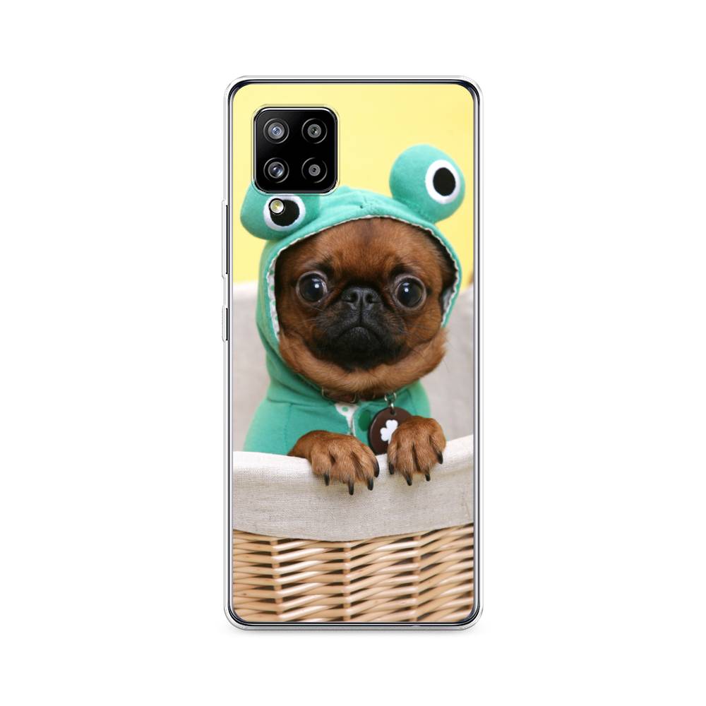 

Чехол на Samsung Galaxy A42 "Собачка в шапке лягушки", Коричневый;желтый;голубой, 2101750-1