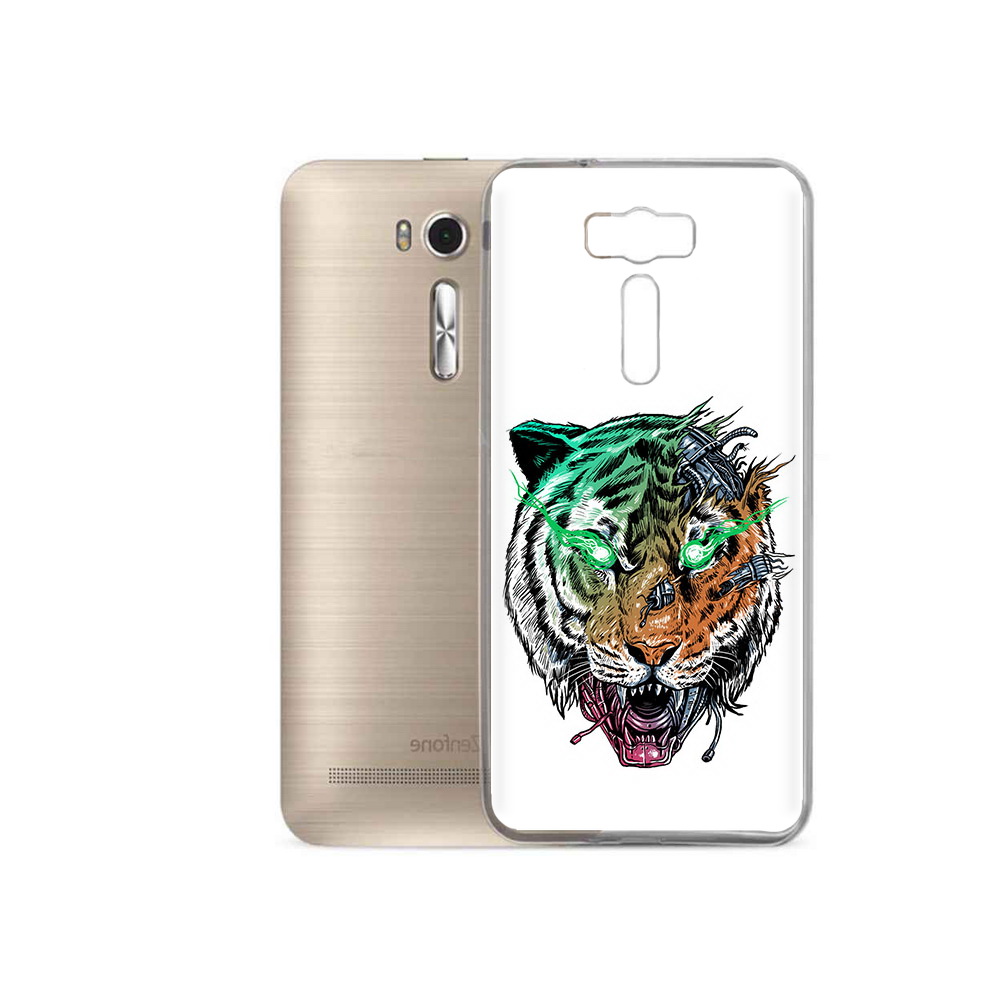 

Чехол MyPads Tocco для Asus ZenFone 2 Laser (ZE500KL) робо-тигр, Прозрачный, Tocco