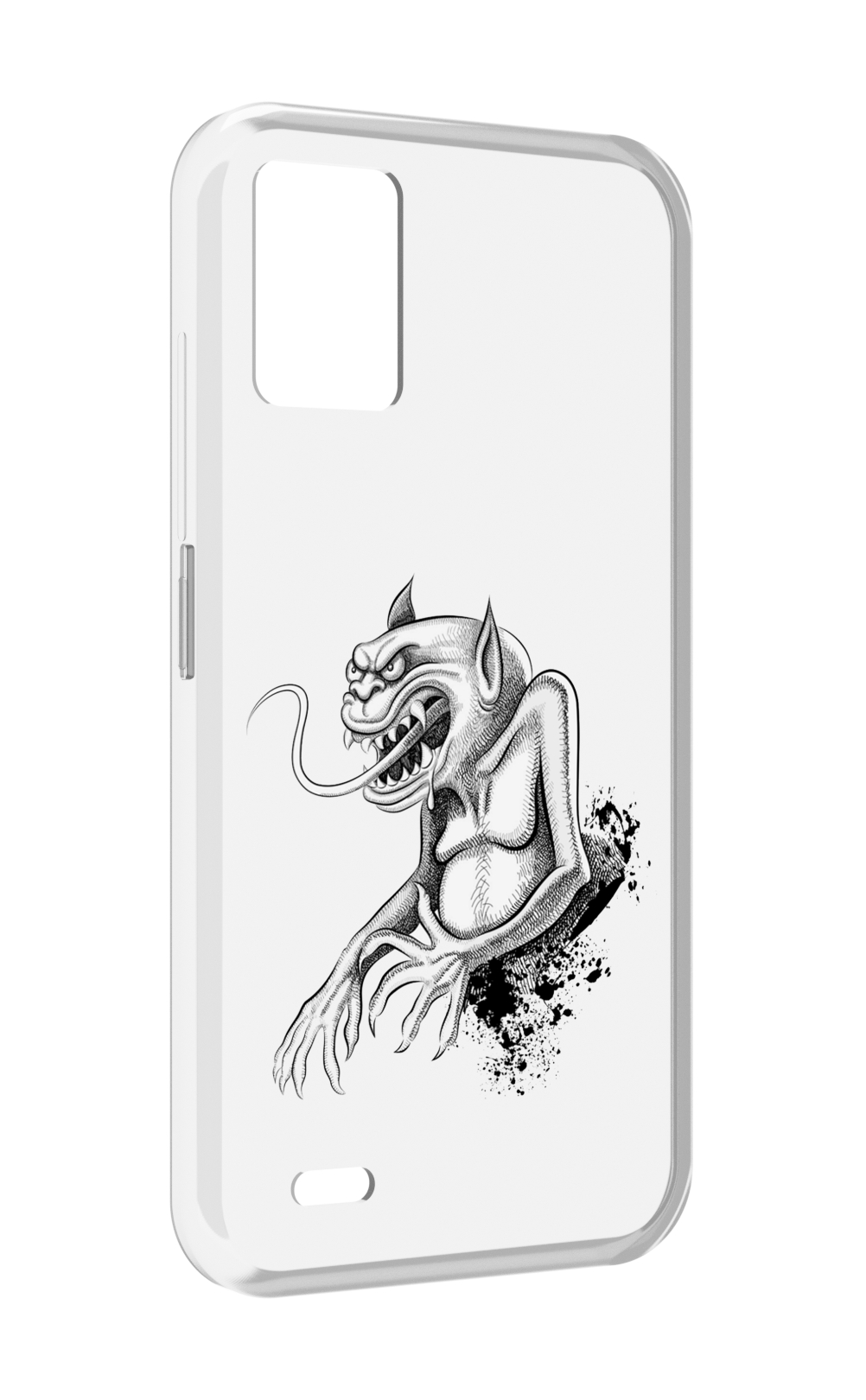 

Чехол задняя-панель-накладка-бампер MyPads чорт для UMIDIGI Bison 1 противоударный, Прозрачный, Tocco