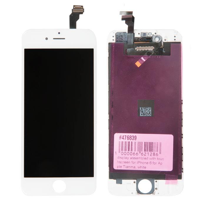 

Дисплей в сборе с тачскрином для iPhone 6 Tianma, белый, PD-476839