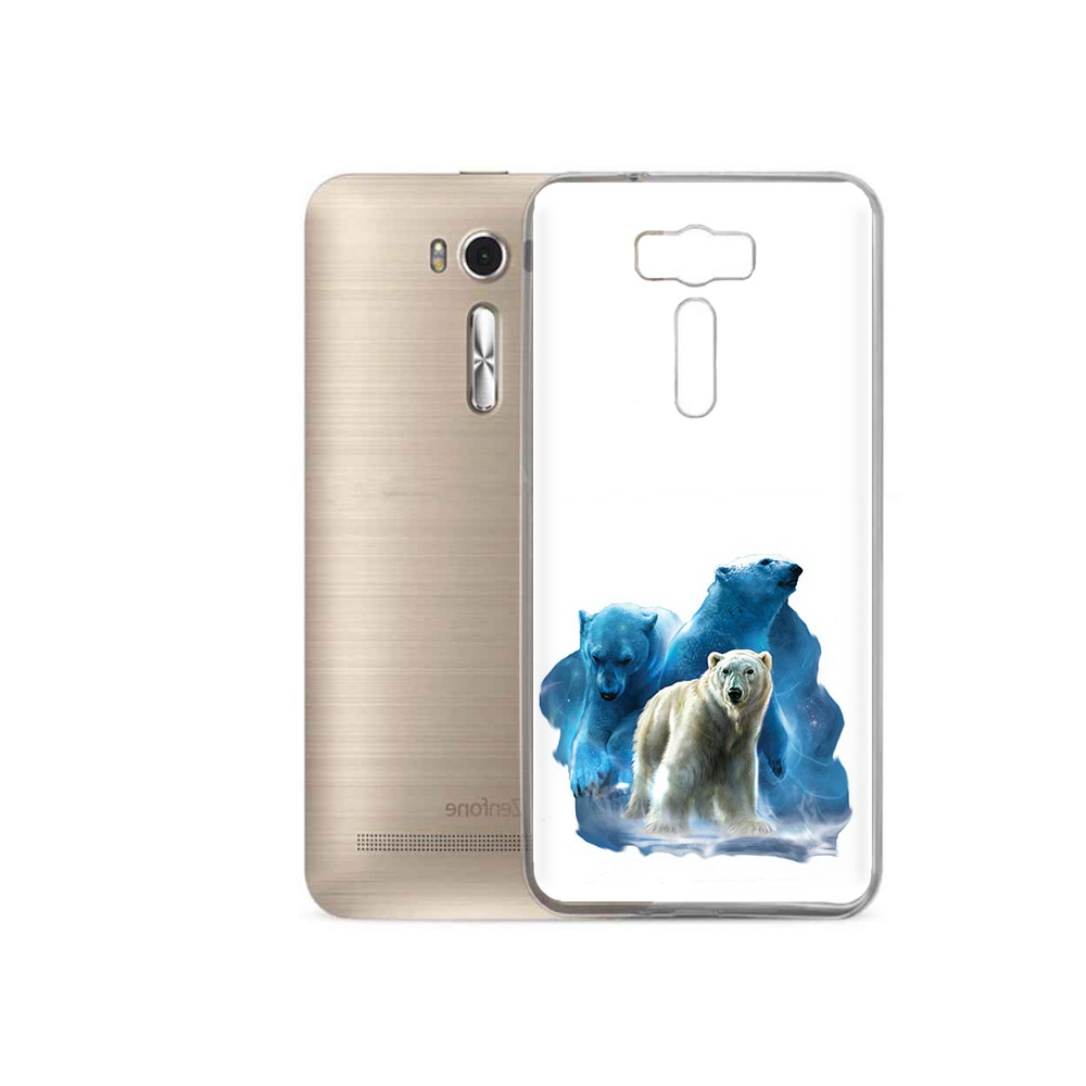 

Чехол MyPads Tocco для Asus ZenFone 2 Laser (ZE500KL) полярный медведь, Прозрачный, Tocco