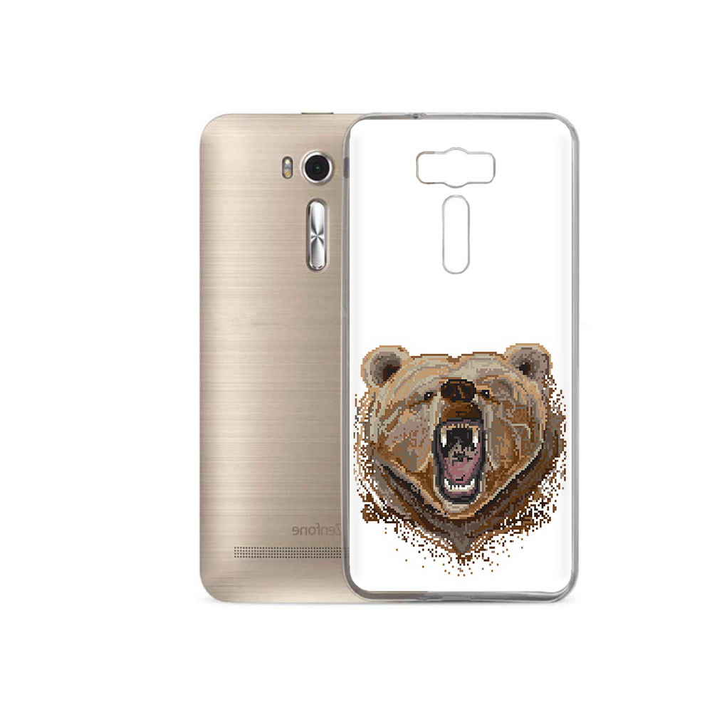 

Чехол MyPads Tocco для Asus ZenFone 2 Laser (ZE500KL) пиксельный медведь, Прозрачный, Tocco