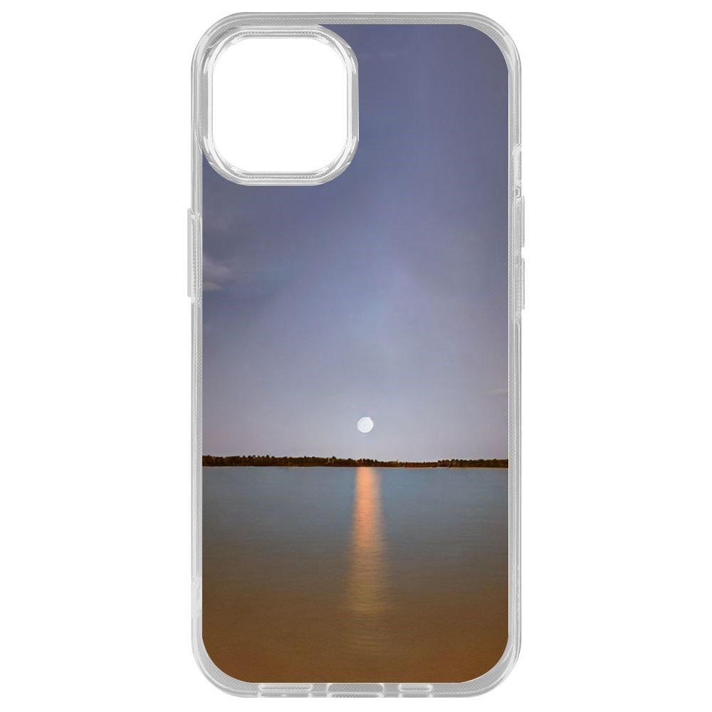 

Чехол-накладка Krutoff Clear Case Закат над рекой для iPhone 14 Plus, Прозрачный