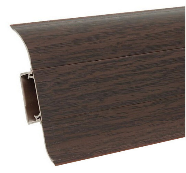 

Плинтус напольный пвх IDEAL Комфорт 55мм 2,5м Каштан 351, Коричневый