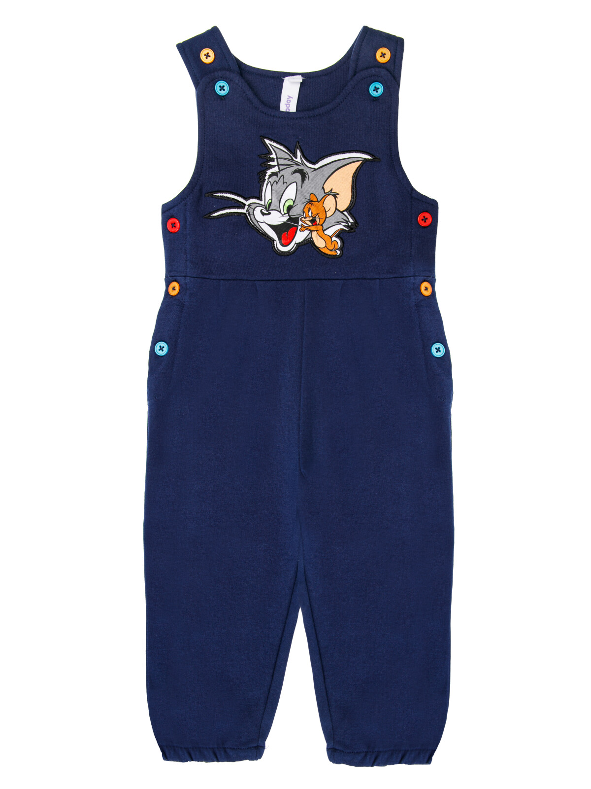 Полукомбинезон детский трикотажный для мальчиков PlayToday, тёмно-синий, 92