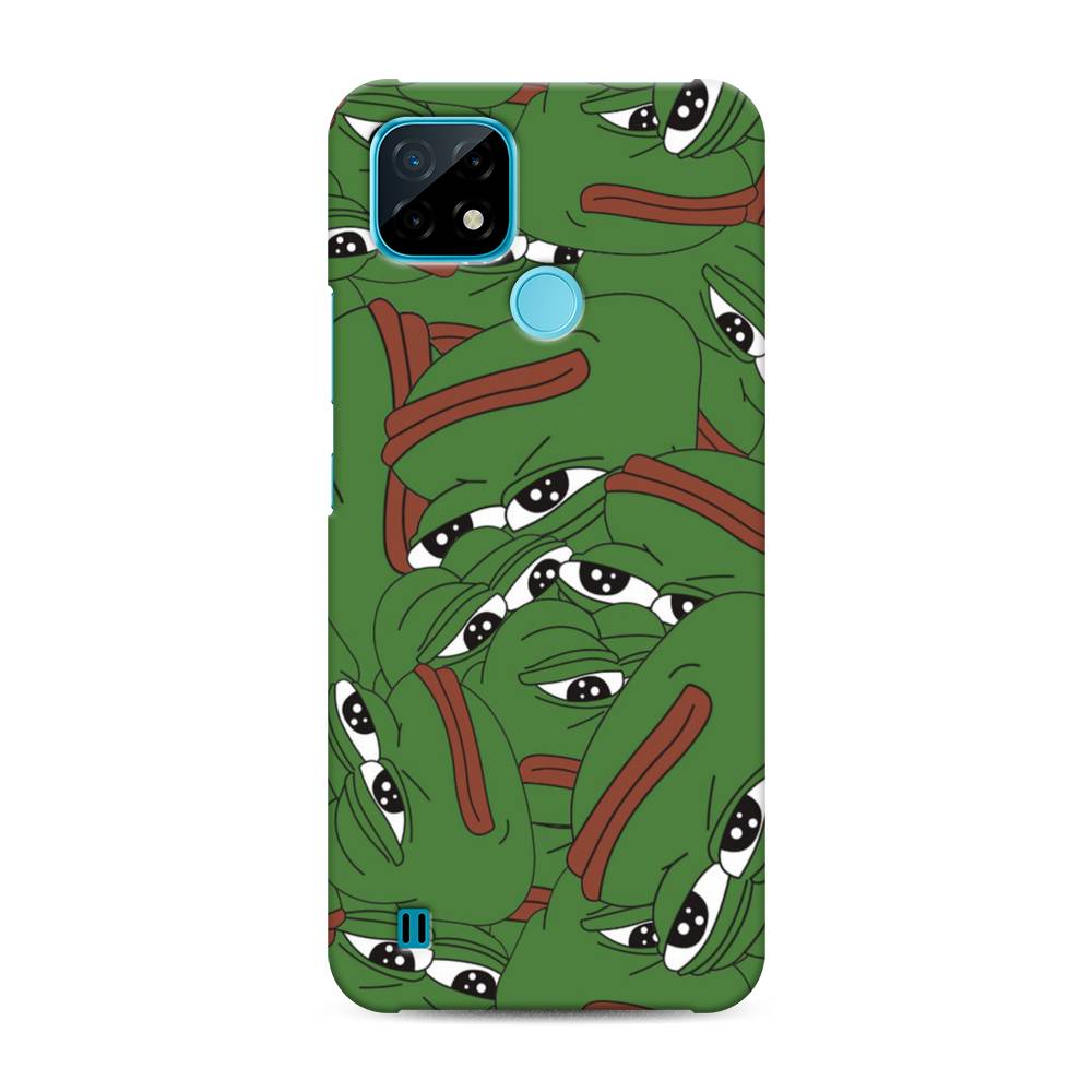 

Пластиковый чехол "Печальный frog" на Realme C21, 254920-7