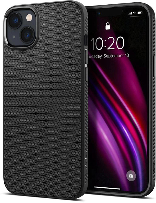 фото Чехол spigen liquid air (acs04891) для apple iphone 14 plus (matte black)