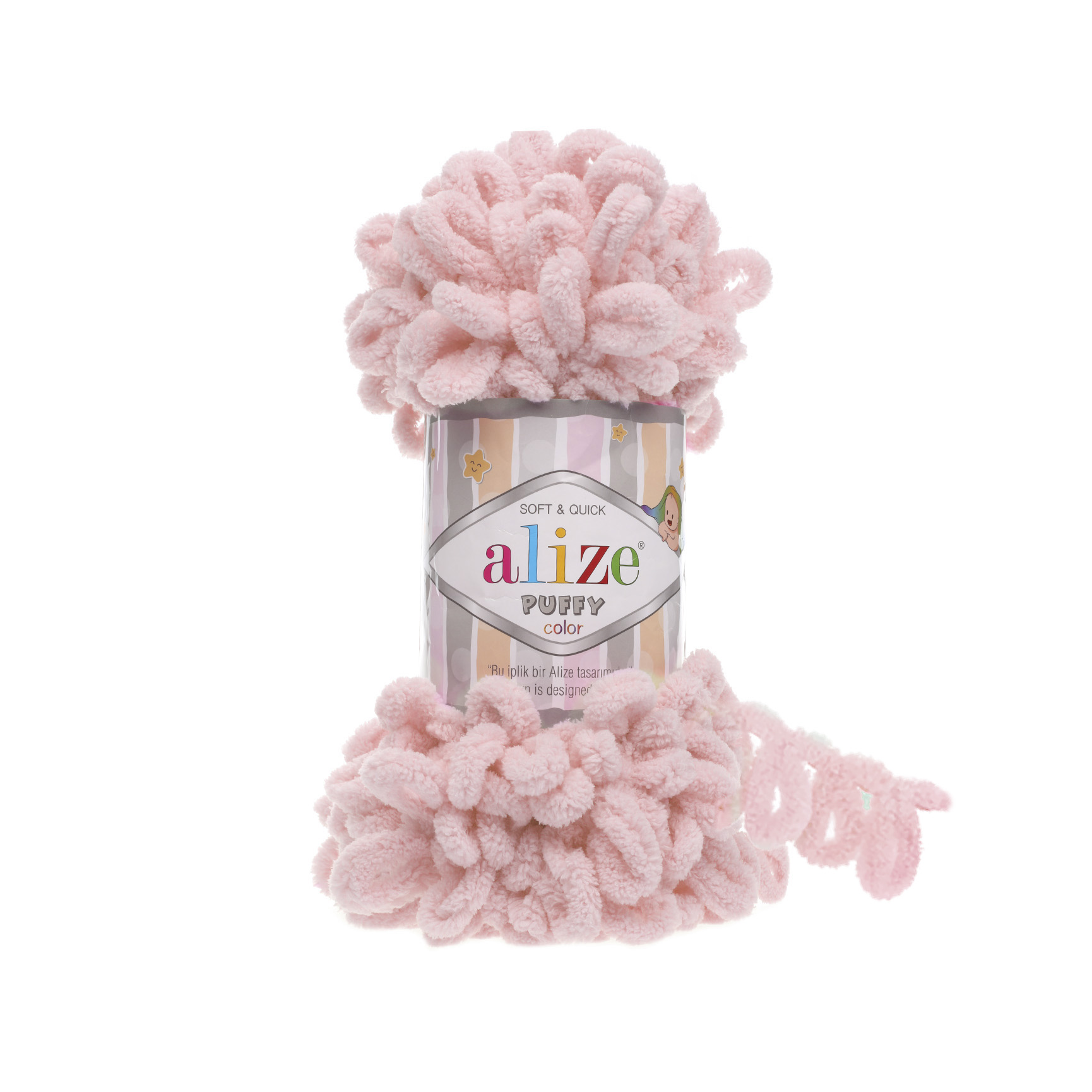 

Пряжа Alize Puffy 100% микрополиэстер 9 м/100 гр 161 Пудра, 5 мотков, Розовый, Puffy NL01