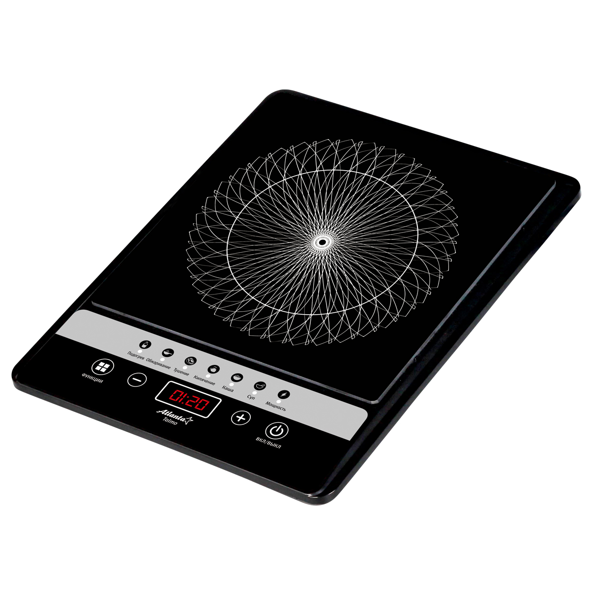 

Настольная электрическая плитка Atlanta ATH-1756 Black, ATH-1756