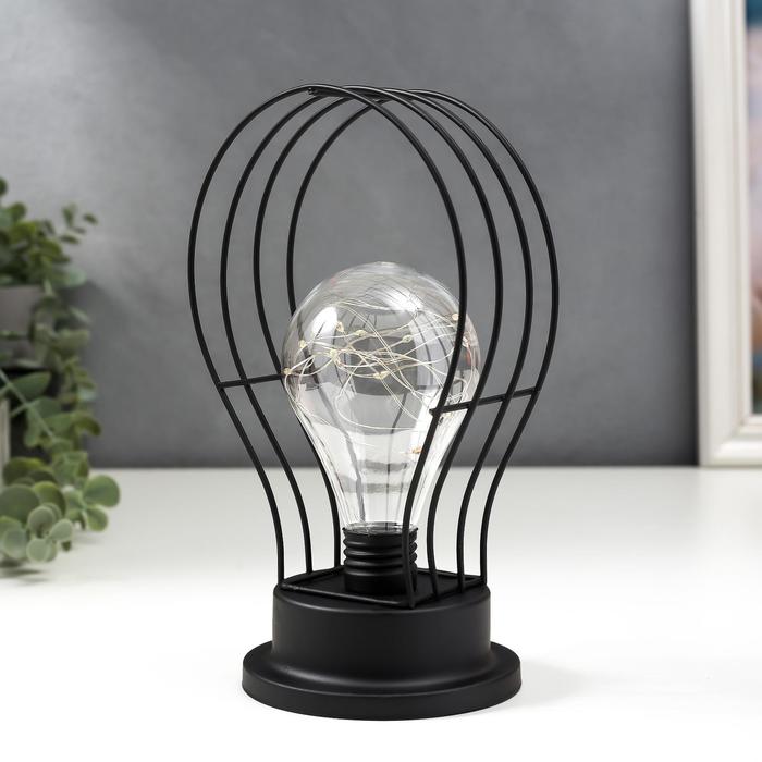 

Ночник лофт 16460/1 LED от батареек 3хАА черный 13х10х21 см