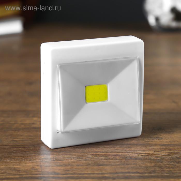 

Ночник LED пластик на магните от батареек Выключатель однокнопочный 2,5х8х10 см