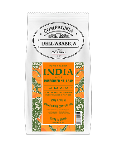 фото Кофе compagnia dell'arabica india monsooned malabar в зёрнах 250 г