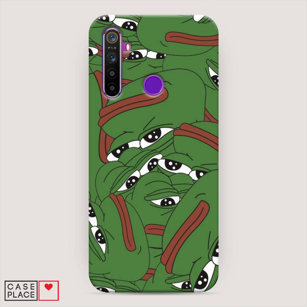 

Пластиковый чехол "Печальный frog" на Realme 5, 251520-7