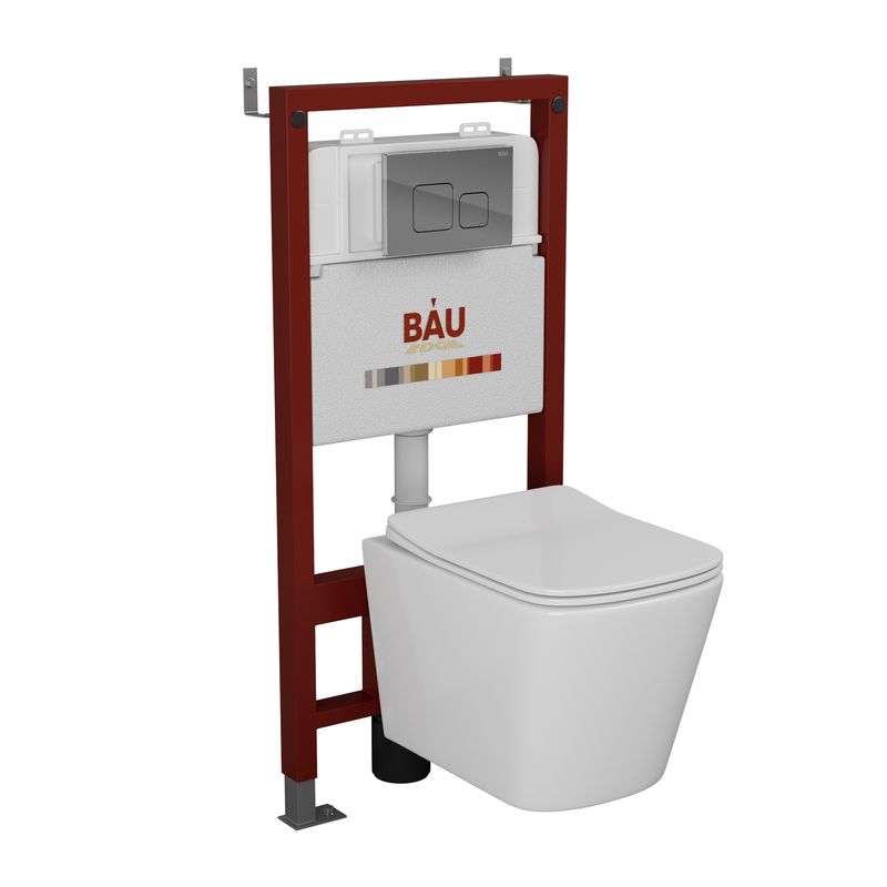 

Комплект BAU 6 в 1: инсталляция BAU PRO,Унитаз Bau Stil,сиденье,клавиша BAU Soul, 10745