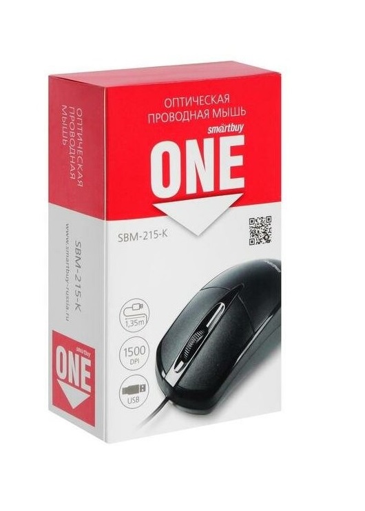 Проводная мышь Smartbuy ONE 215 черный (SBM-215-K)