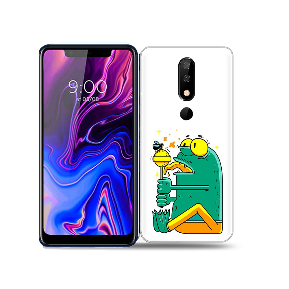 

Чехол MyPads Tocco для BQ 5732L Зеленая лягушка с чупа чупсом, Прозрачный, Tocco