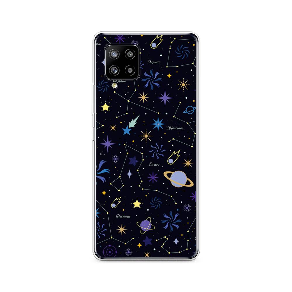 

Чехол на Samsung Galaxy A42 "Цветной космос", Желтый, 2101750-2