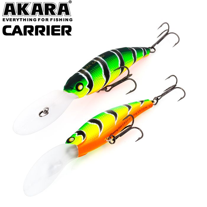 

Воблер Akara Carrier 75F 12 гр 3/7 oz 2,9 in A107, Разноцветный, Carrier