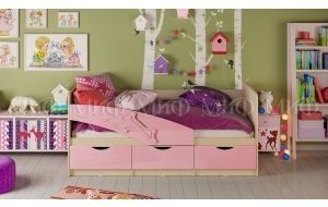 фото Миф детская кровать дельфин 80х160, розовый металл фабрика миф