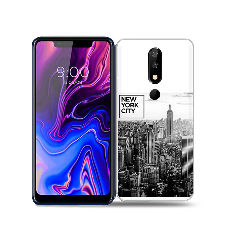 

Чехол MyPads Tocco для BQ 5732L черно белый ньюерк, Прозрачный, Tocco