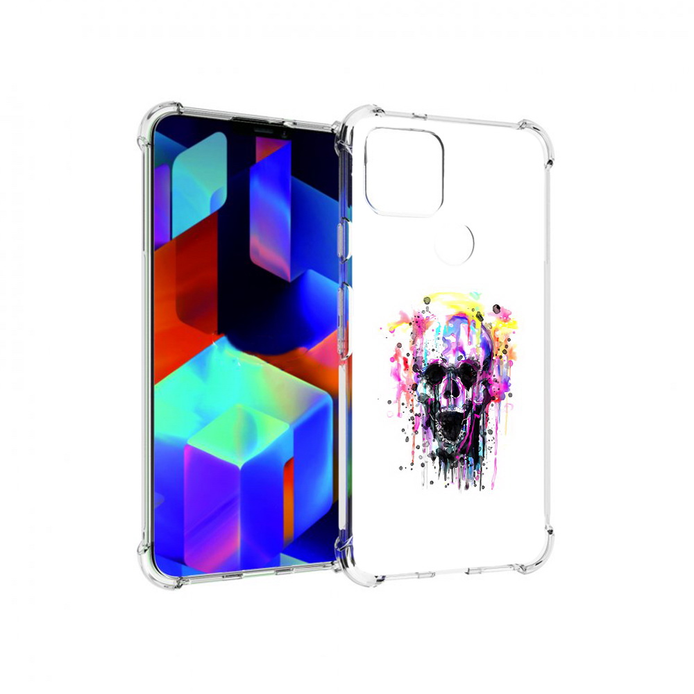 

Чехол MyPads Tocco для Google Pixel 5 граффити череп, Прозрачный, Tocco