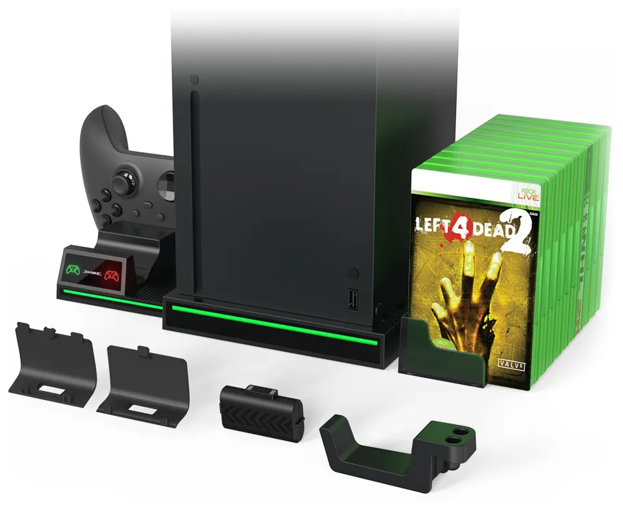 

Многофункциональный стенд DOBE для Xbox series X с индикаторами, TYX-1622, Черный, TYX-1622