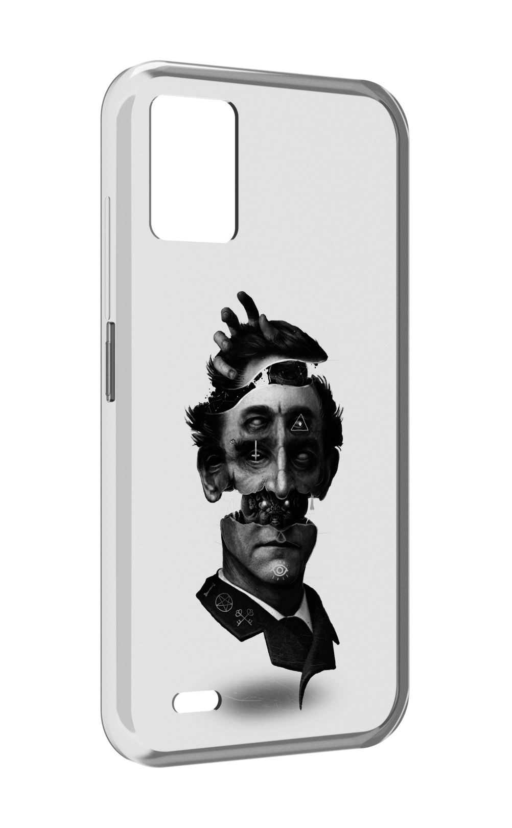 

Чехол MyPads страшное лицо абстракция для UMIDIGI Bison 1, Прозрачный, Tocco