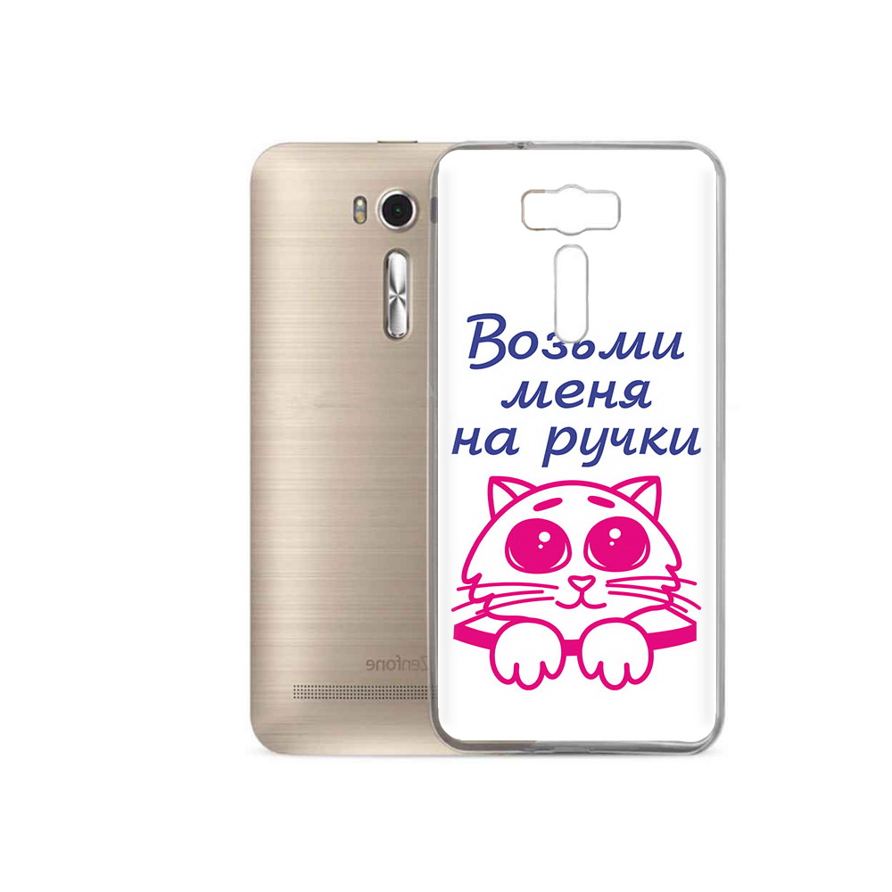 

Чехол MyPads Tocco для Asus ZenFone 2 Laser (ZE500KL) мяу, Прозрачный, Tocco